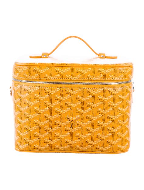 yellow goyard vanity bag|GOYARD Goyardine Muse Vanity Case Yellow .